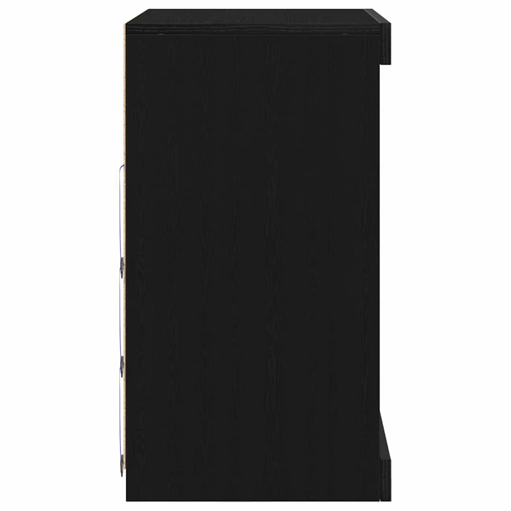 Sideboard Schwarze Eiche 60,5 x 37 x 67 cm Holzwerkstoff