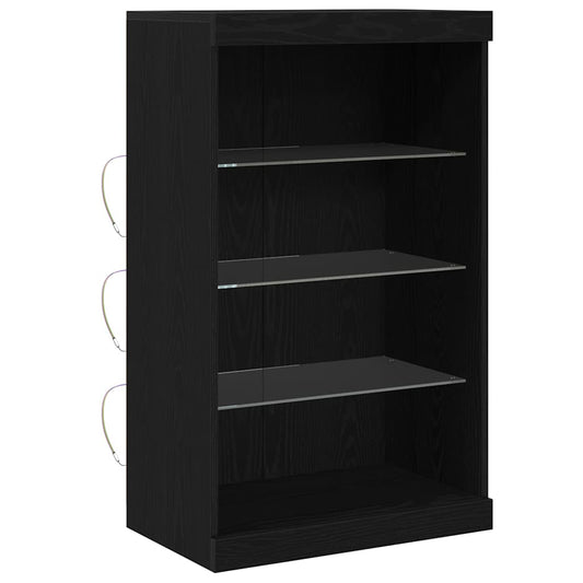 Sideboard Schwarze Eiche 60,5 x 37 x 100 cm Holzwerkstoff