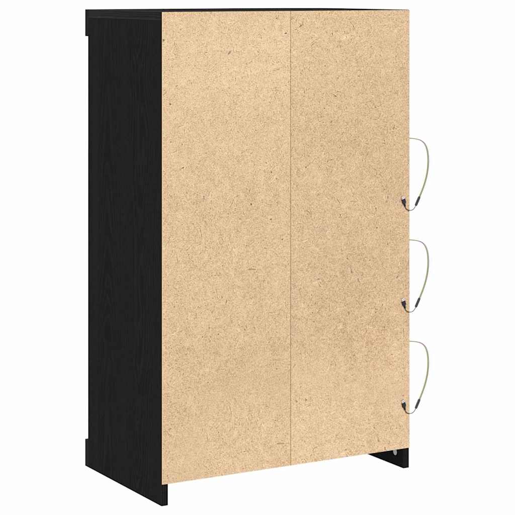 Sideboard Schwarze Eiche 60,5 x 37 x 100 cm Holzwerkstoff