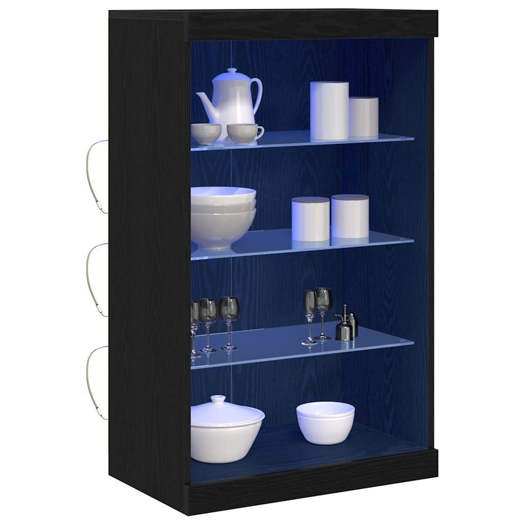 Sideboard Schwarze Eiche 60,5 x 37 x 100 cm Holzwerkstoff