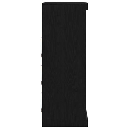 Sideboard Schwarze Eiche 60,5 x 37 x 100 cm Holzwerkstoff