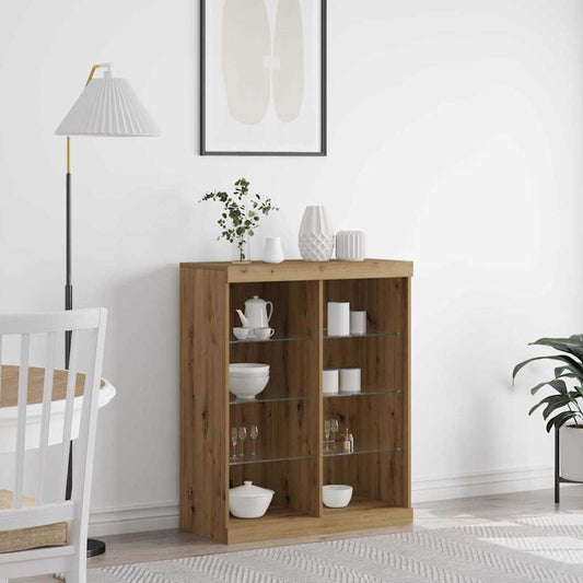 Sideboard Eiche handwerklich 41 x 37 x 100 cm Holzwerkstoff