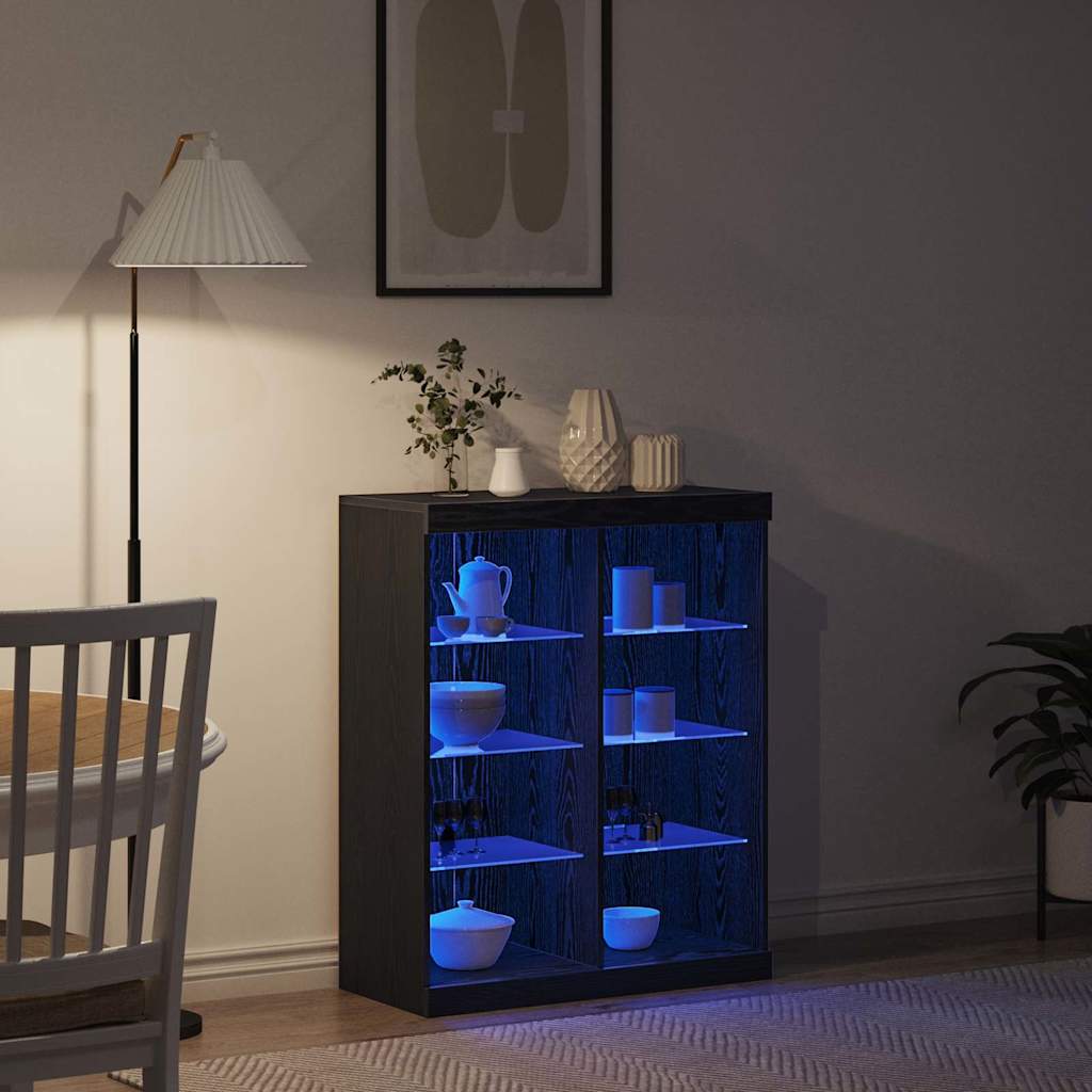 Sideboard Schwarze Eiche 41 x 37 x 100 cm Holzwerkstoff