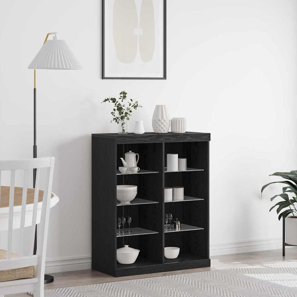 Sideboard Schwarze Eiche 41 x 37 x 100 cm Holzwerkstoff