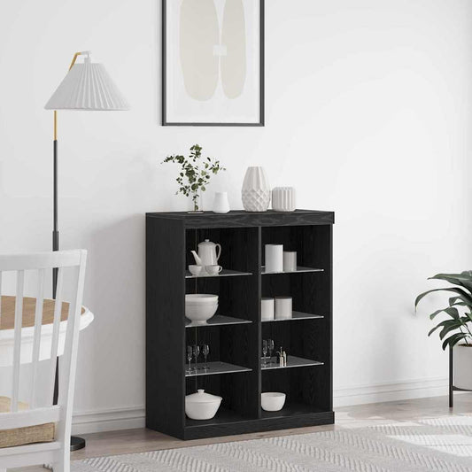 Sideboard Schwarze Eiche 41 x 37 x 100 cm Holzwerkstoff