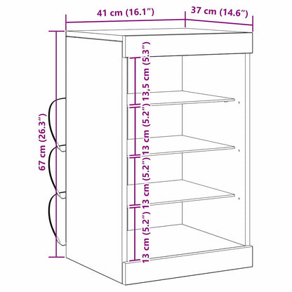 Sideboard Altholz 41 x 37 x 67 cm Holzwerkstoff