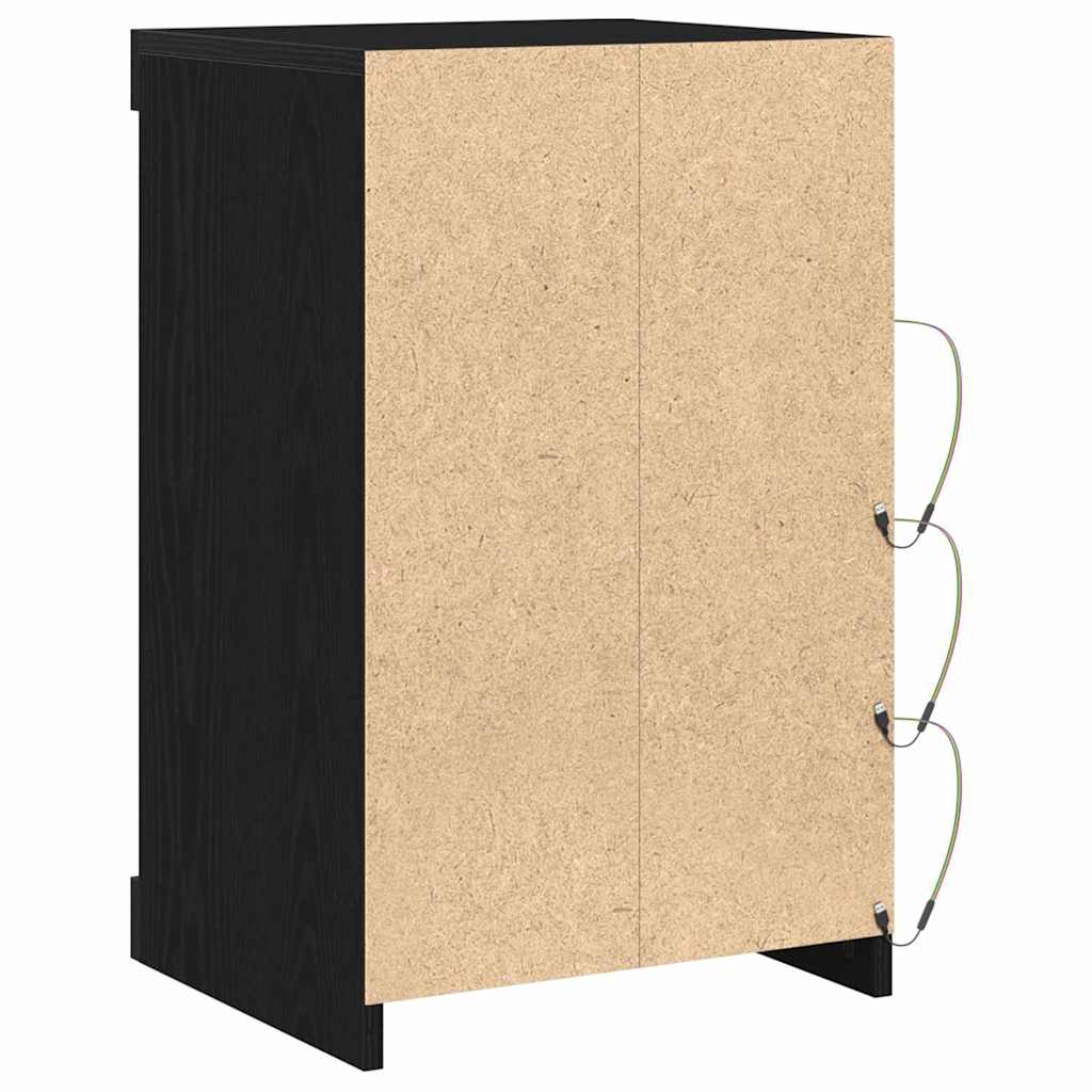 Sideboard Schwarze Eiche 41 x 37 x 67 cm Holzwerkstoff