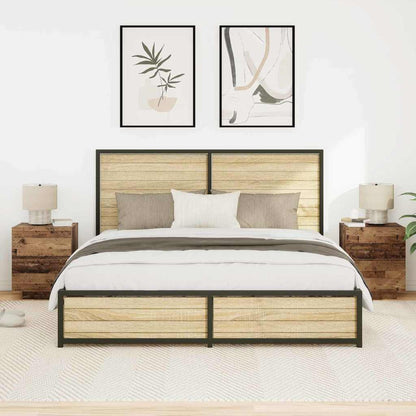Nachttisch 2 pcs Altholz 45 x 40 x 55 cm Holzwerkstoff