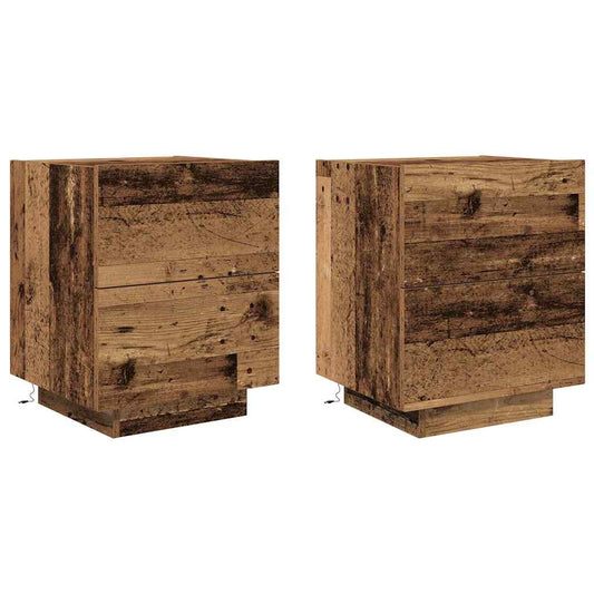 Nachttisch 2 pcs Altholz 45 x 40 x 55 cm Holzwerkstoff
