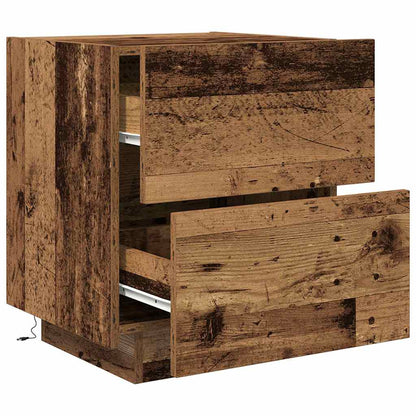 Nachttisch 2 pcs Altholz 45 x 40 x 55 cm Holzwerkstoff