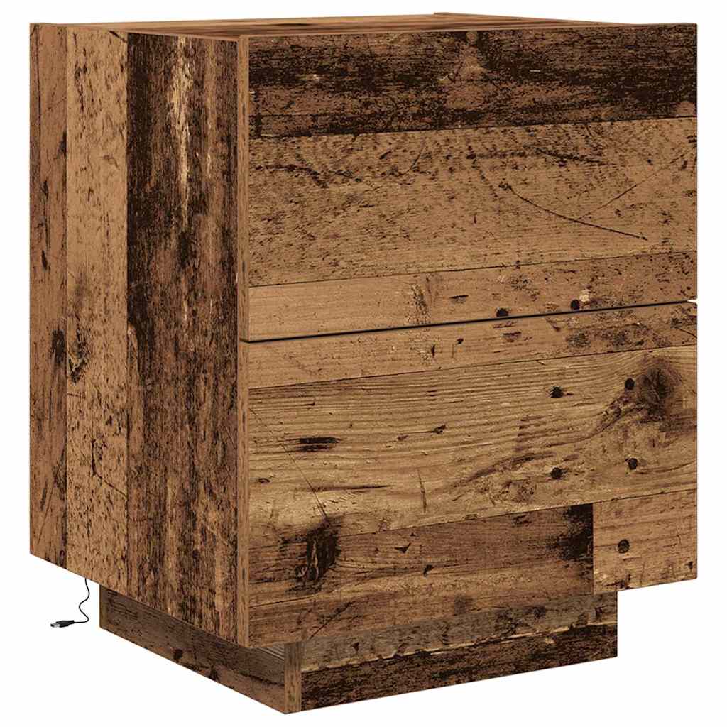 Nachttisch 2 pcs Altholz 45 x 40 x 55 cm Holzwerkstoff