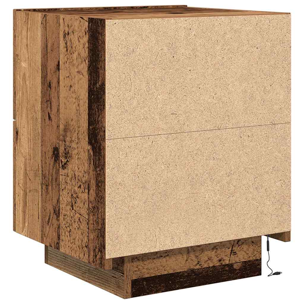 Nachttisch 2 pcs Altholz 45 x 40 x 55 cm Holzwerkstoff