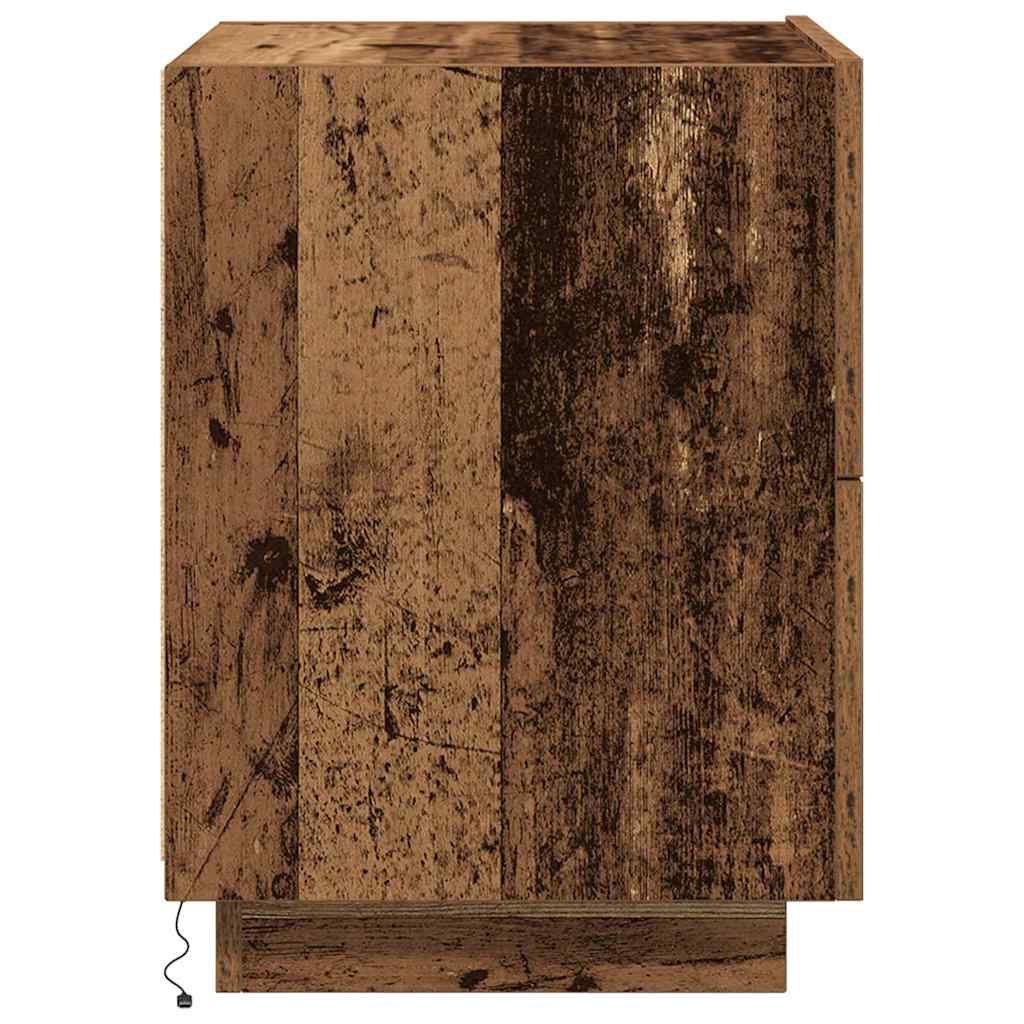 Nachttisch 2 pcs Altholz 45 x 40 x 55 cm Holzwerkstoff