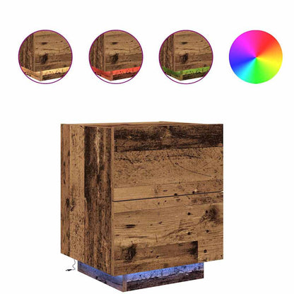 Nachttisch 2 pcs Altholz 45 x 40 x 55 cm Holzwerkstoff