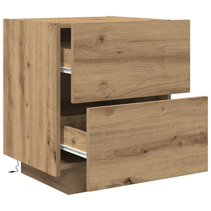 Nachttisch 2 pcs Eiche handwerklich 45 x 40 x 55 cm