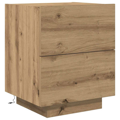 Nachttisch 2 pcs Eiche handwerklich 45 x 40 x 55 cm