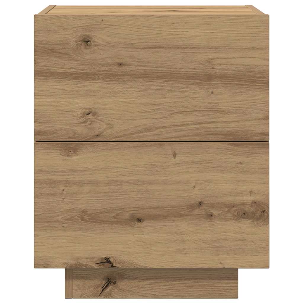 Nachttisch 2 pcs Eiche handwerklich 45 x 40 x 55 cm