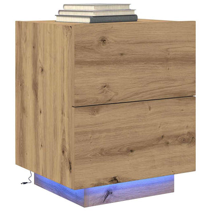 Nachttisch 2 pcs Eiche handwerklich 45 x 40 x 55 cm