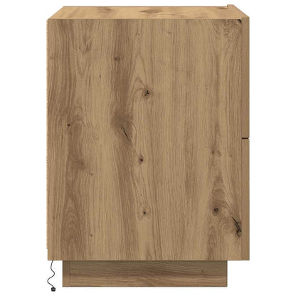 Nachttisch 2 pcs Eiche handwerklich 45 x 40 x 55 cm