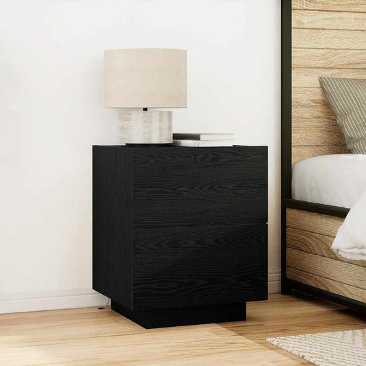 Nachttisch 2 pcs Schwarze Eiche 45 x 40 x 55 cm Holzwerkstoff