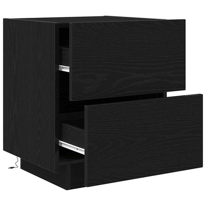Nachttisch 2 pcs Schwarze Eiche 45 x 40 x 55 cm Holzwerkstoff