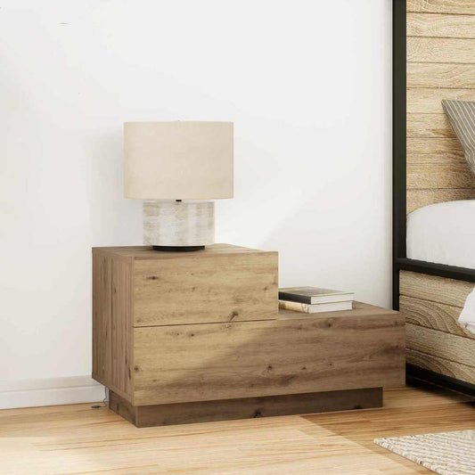 Nachttisch Eiche handwerklich 70 x 36 x 40.5 cm Holzwerkstoff