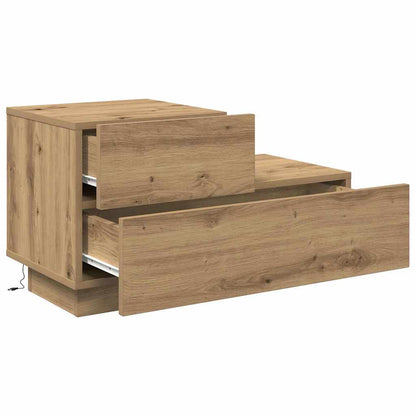 Nachttisch Eiche handwerklich 70 x 36 x 40.5 cm Holzwerkstoff
