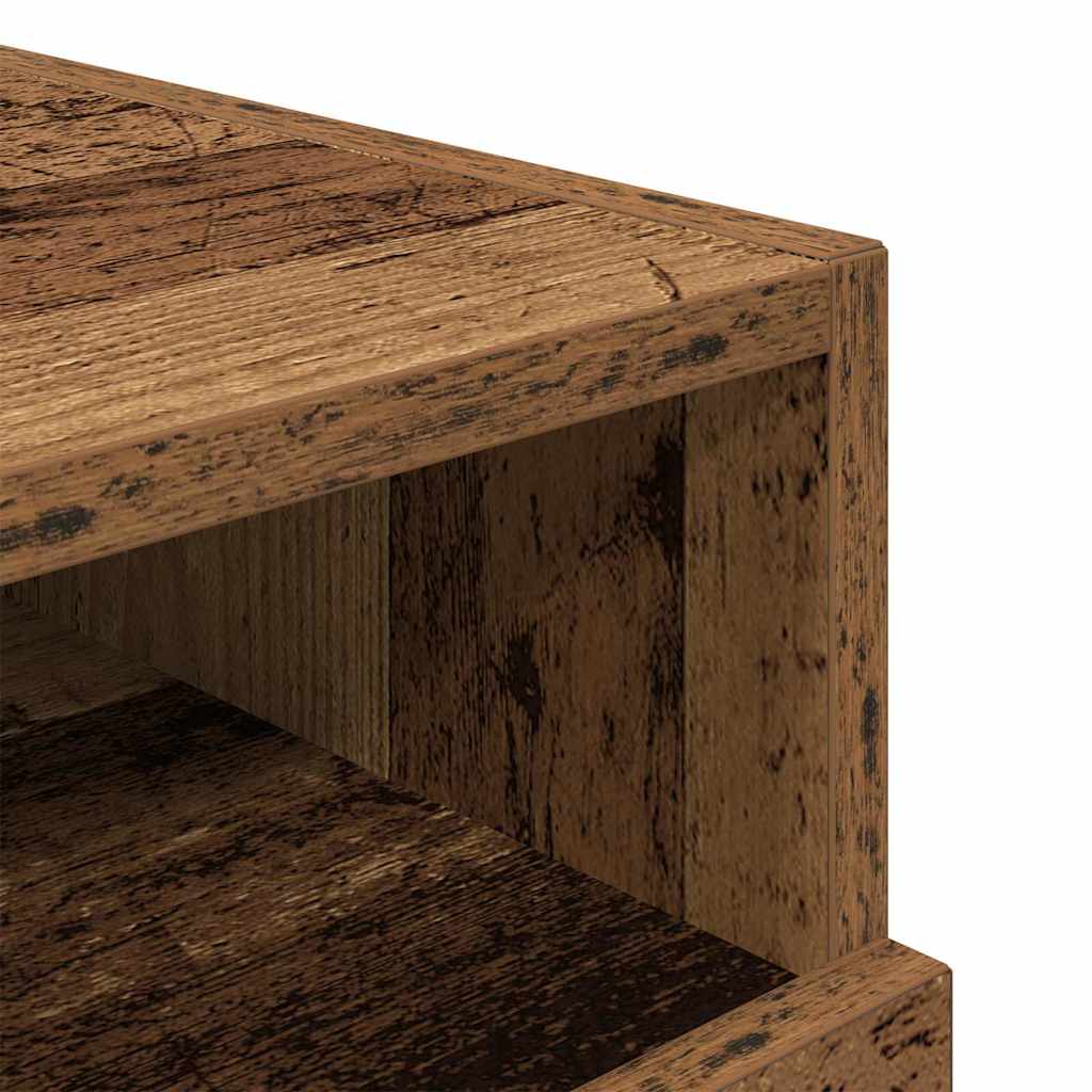 Nachttisch mit Schubladen Altholz 40 x 39 x 37 cm Holzwerkstoff