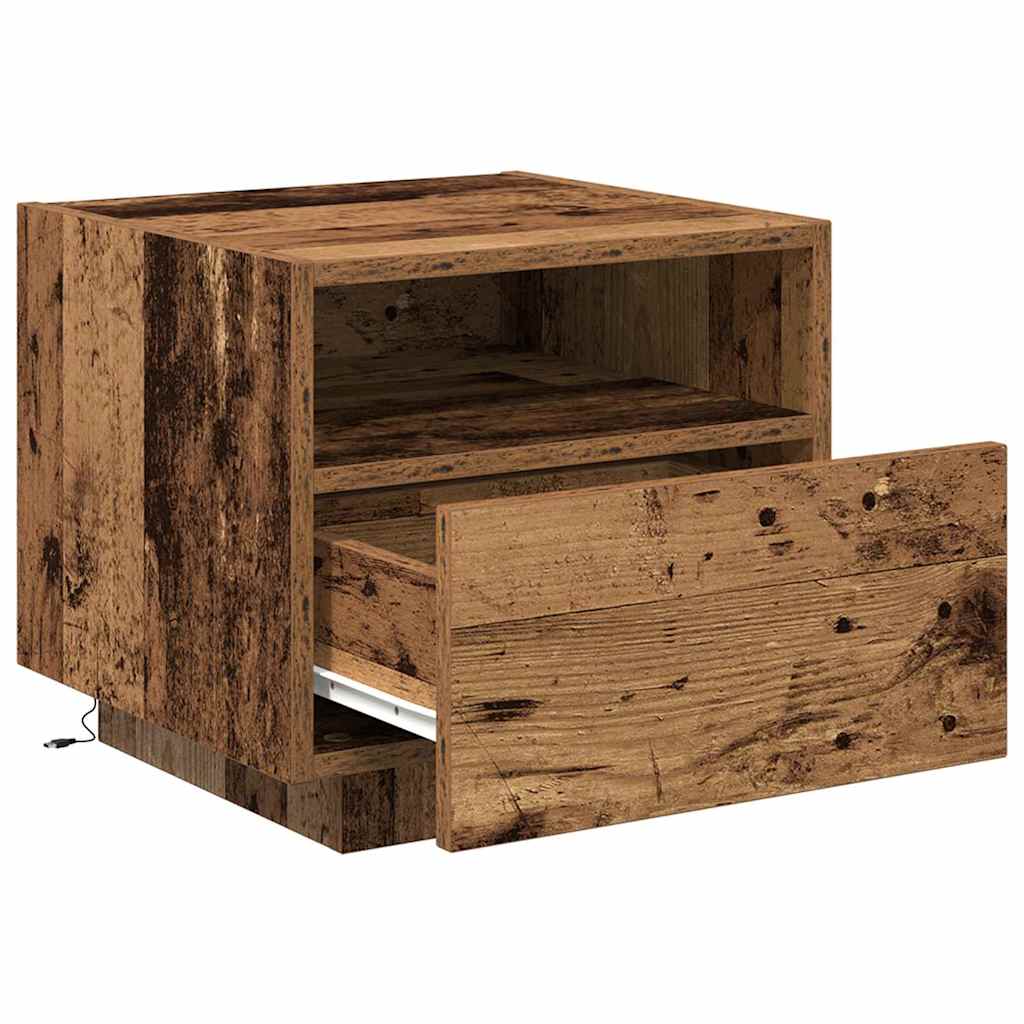 Nachttisch 2 pcs Altholz 40 x 39 x 37 cm Holzwerkstoff