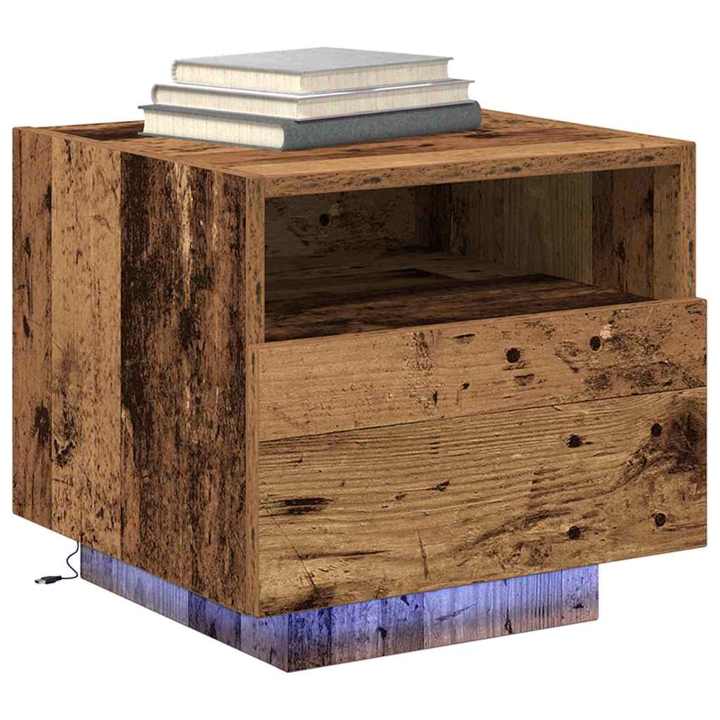 Nachttisch 2 pcs Altholz 40 x 39 x 37 cm Holzwerkstoff