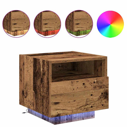 Nachttisch 2 pcs Altholz 40 x 39 x 37 cm Holzwerkstoff