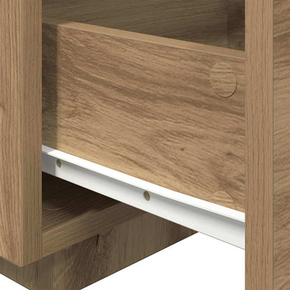 Nachttisch 2 pcs Eiche handwerklich 40 x 39 x 37 cm