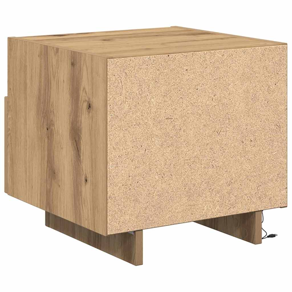 Nachttisch 2 pcs Eiche handwerklich 40 x 39 x 37 cm