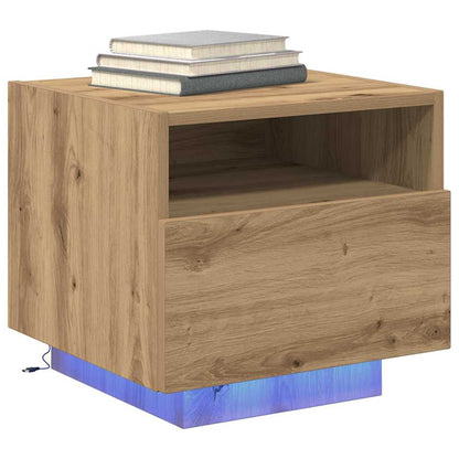 Nachttisch 2 pcs Eiche handwerklich 40 x 39 x 37 cm