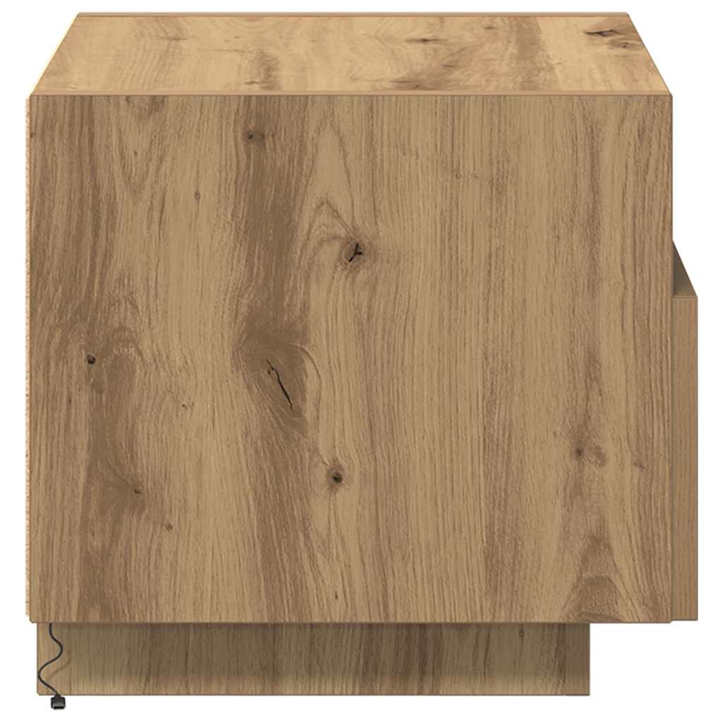 Nachttisch 2 pcs Eiche handwerklich 40 x 39 x 37 cm