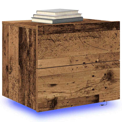 Wandmontierter Nachtschrank with Altholz 50 x 39 x 41 cm