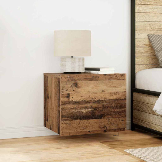 Wandmontierter Nachtschrank with 2 pcs Altholz 50 x 39 x 41 cm