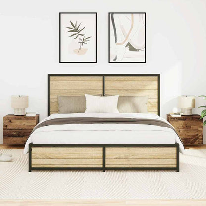 Wandmontierter Nachtschrank with 2 pcs Altholz 50 x 39 x 41 cm
