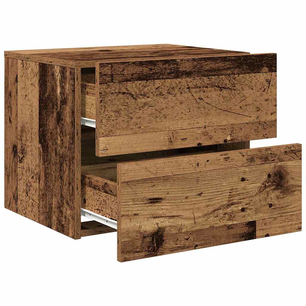 Wandmontierter Nachtschrank with 2 pcs Altholz 50 x 39 x 41 cm