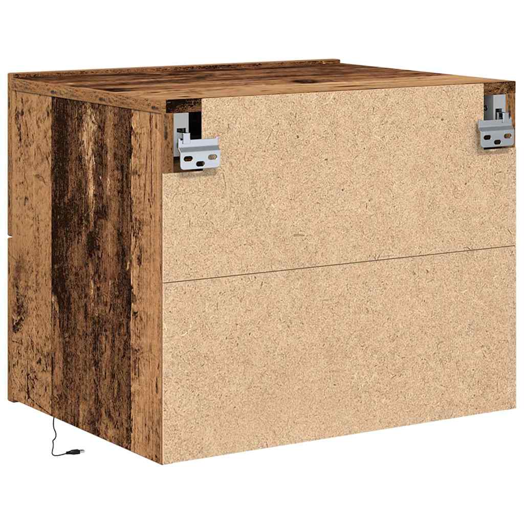 Wandmontierter Nachtschrank with 2 pcs Altholz 50 x 39 x 41 cm