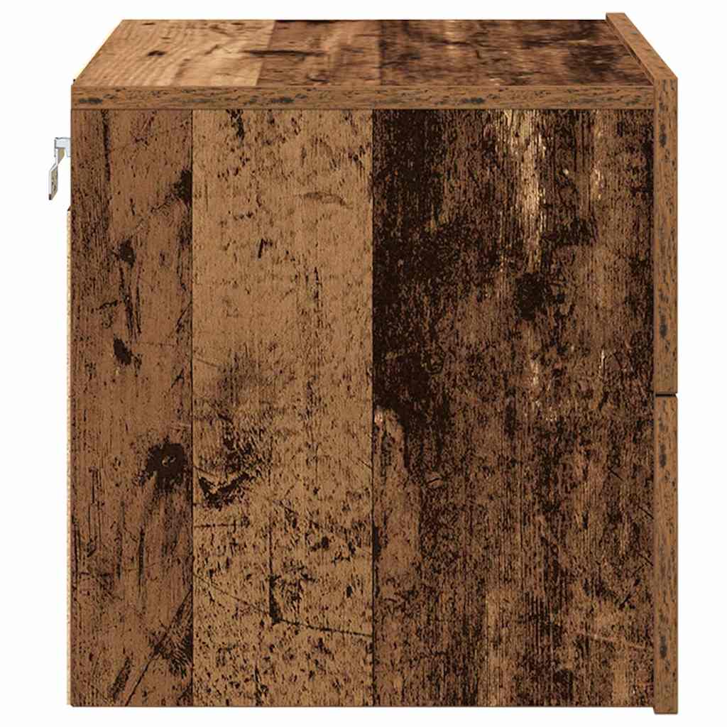 Wandmontierter Nachtschrank with 2 pcs Altholz 50 x 39 x 41 cm