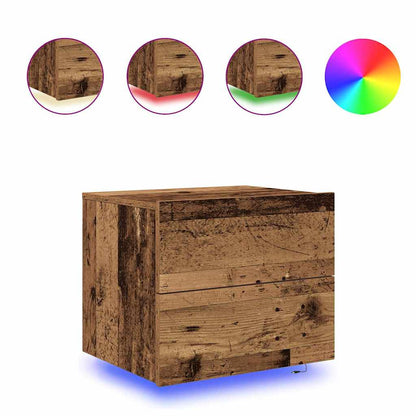 Wandmontierter Nachtschrank with 2 pcs Altholz 50 x 39 x 41 cm