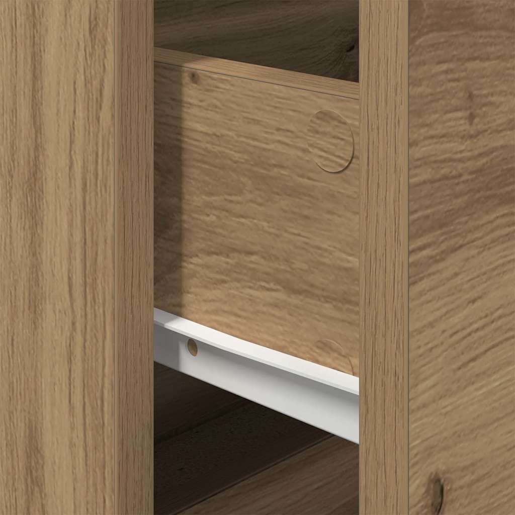 Wandmontierter Nachtschrank Eiche handwerklich 50 x 39 x 41 cm