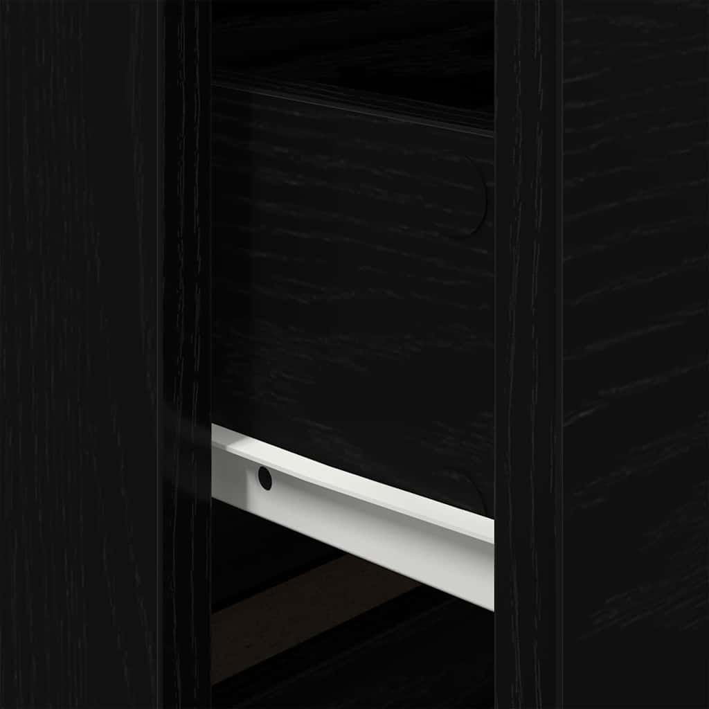 Wandmontierter Nachtschrank Schwarze Eiche 50 x 39 x 41 cm