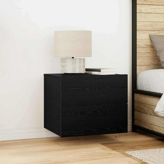 Wandmontierter Nachtschrank Schwarze Eiche 50 x 39 x 41 cm