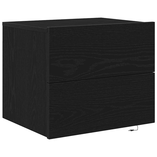 Wandmontierter Nachtschrank Schwarze Eiche 50 x 39 x 41 cm
