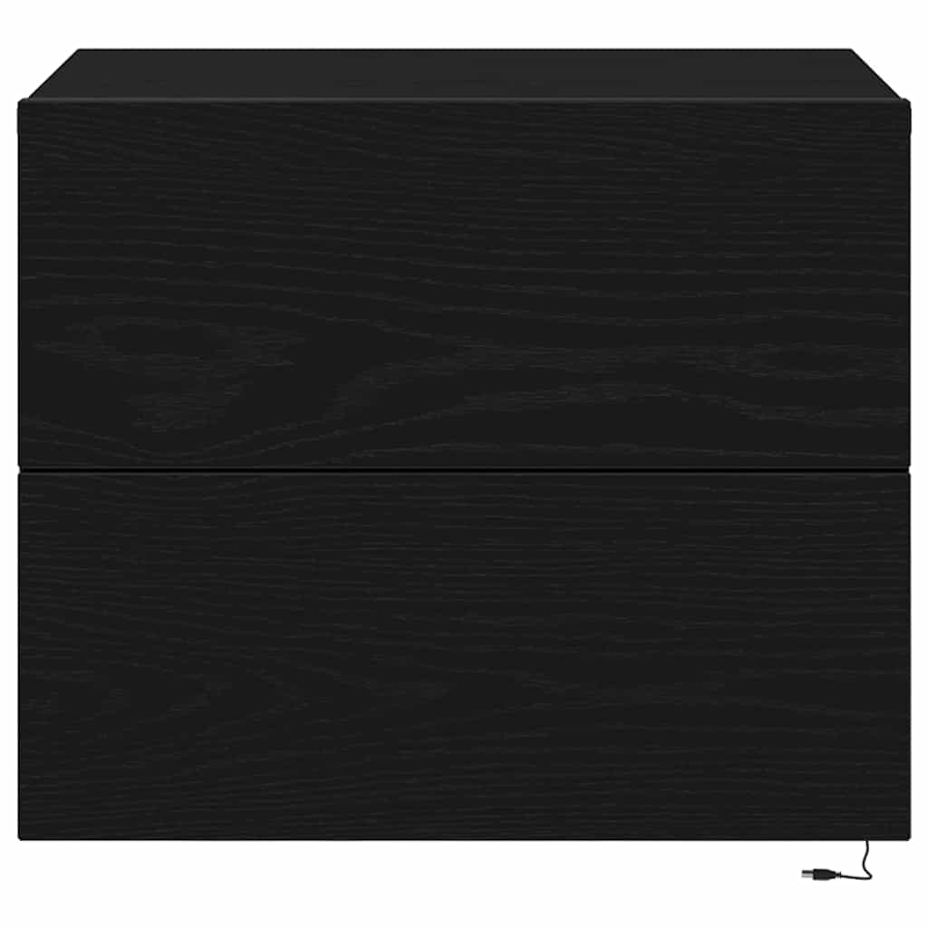 Wandmontierter Nachtschrank Schwarze Eiche 50 x 39 x 41 cm