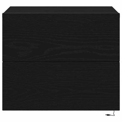 Wandmontierter Nachtschrank mit Schubladen 2 pcs Schwarze Eiche