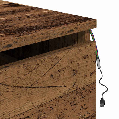 Wandmontierter Nachtschrank with Altholz 50 x 36 x 30 cm