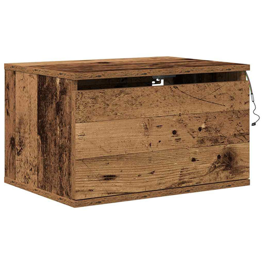 Wandmontierter Nachtschrank with Altholz 50 x 36 x 30 cm